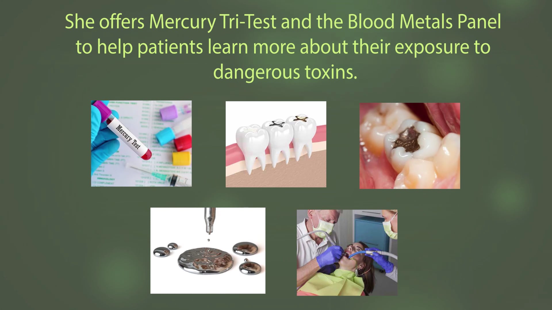Dr. Titania Tong - promote Mercury Tri-Test in her office